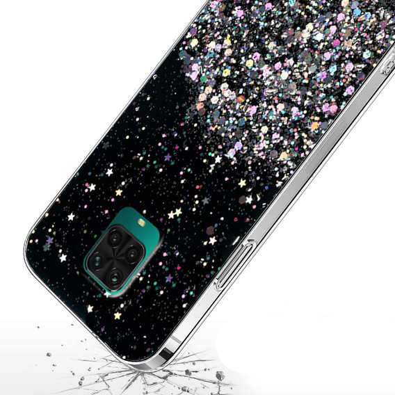 Obal na mobil pre Xiaomi Redmi Note 9S / 9 Pro, Glittery, čierne