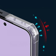 Puzdro pre Oppo Reno 14, vystužené, priehľadné s čiernymi stranami
