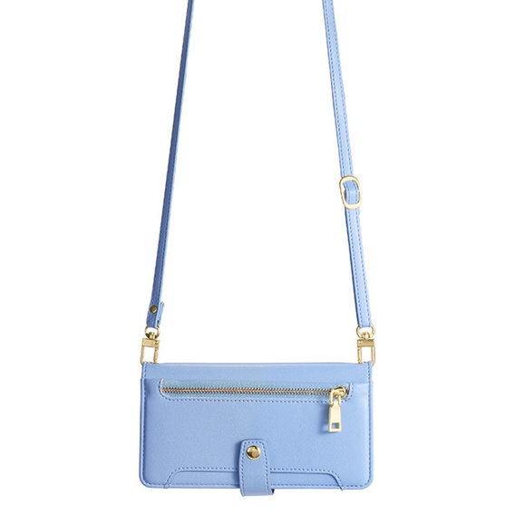 Klapkové puzdro pre Motorola Moto G84 5G, Wallet Zipper Pocket, modré