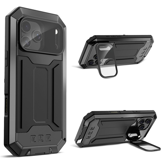 Puzdro R-JUST s ochranným sklom a stojanom pre iPhone 17 Pro Max