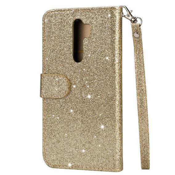 Klapkové puzdro pre Xiaomi Redmi Note 8 Pro, Wallet Zippered, zlaté