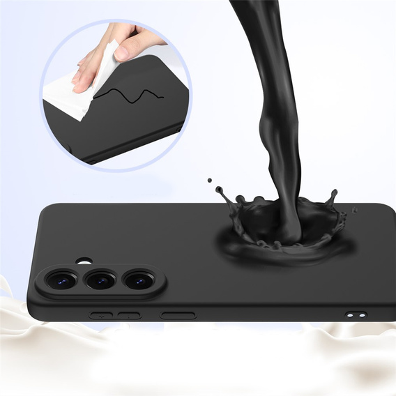 Silikónové puzdro Lite Case pre MagSafe pre Samsung Galaxy A57 5G, čierne