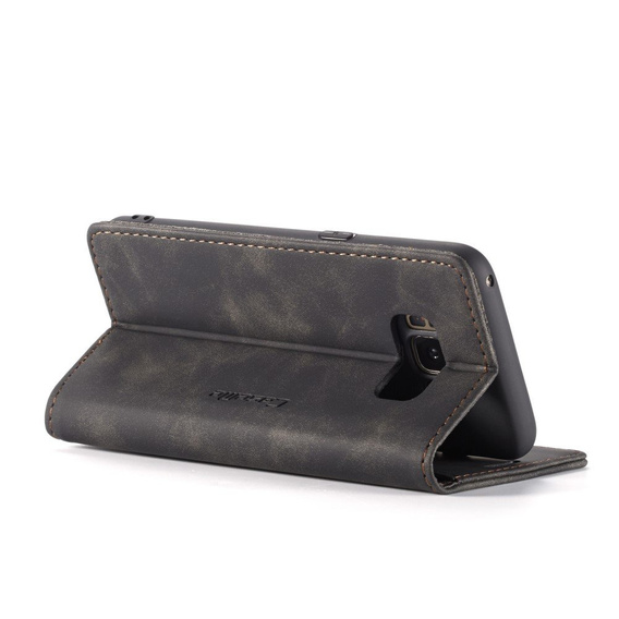 CASEME puzdro pre Samsung Galaxy S8, Leather Wallet Case, čierne
