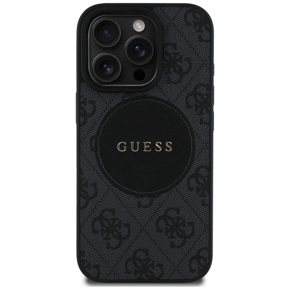 Puzdro Guess 4G Circle s klasickým logom, pre MagSafe pre iPhone 16 Pro