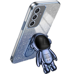 Puzdro pre Samsung Galaxy A55 5G, Glitter Astronaut, modré