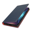 Klapkové puzdro pre Samsung Galaxy S25 Ultra, Litchi Skin Grain, tmavomodré
