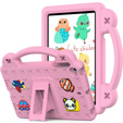 Detské puzdro pre iPad mini 7.9" 2019/2015/2014/2013/2012 (5/4/3/2/1 gen.), Cute Patterns, so stojanom, ružové