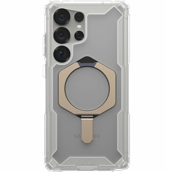 Puzdro Urban Armor Gear pre Galaxy S25 Ultra, Plasma XTE MagSafe Kickstand, priehľadné / sivé