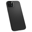 Puzdro Spigen pre iPhone 15, Liquid Air, čierne + tvrdené sklo 9H