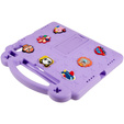 Detské puzdro pre Apple iPad Air 11" 6 gen. 2024, Cute Patterns, so stojanom, fialové
