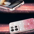 Puzdro pre Motorola Moto G56 5G, Glitter Flower, ružové rose gold