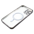 Puzdro pre iPhone 12 Pro, Electro MagSafe, čierne + sklo na displej