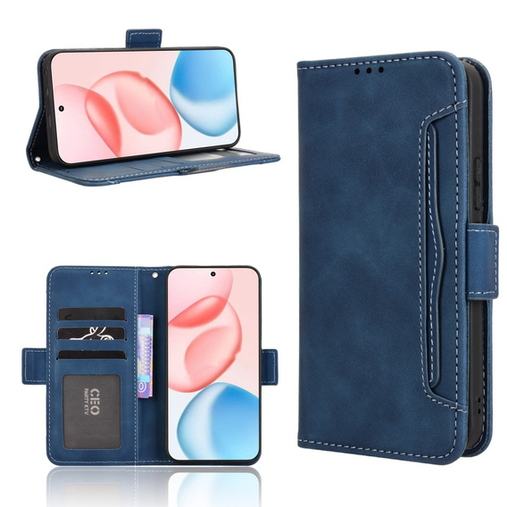 Klapkové puzdro pre Honor 400 5G, Card Slot, tmavomodré