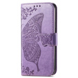 Klapkové puzdro pre Motorola Moto G73 5G, Butterfly, fialové