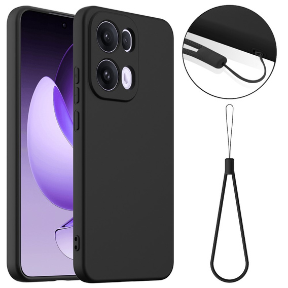 Obal na mobil pre Oppo Reno13 Pro 5G, Silicone MagSafe, čierne