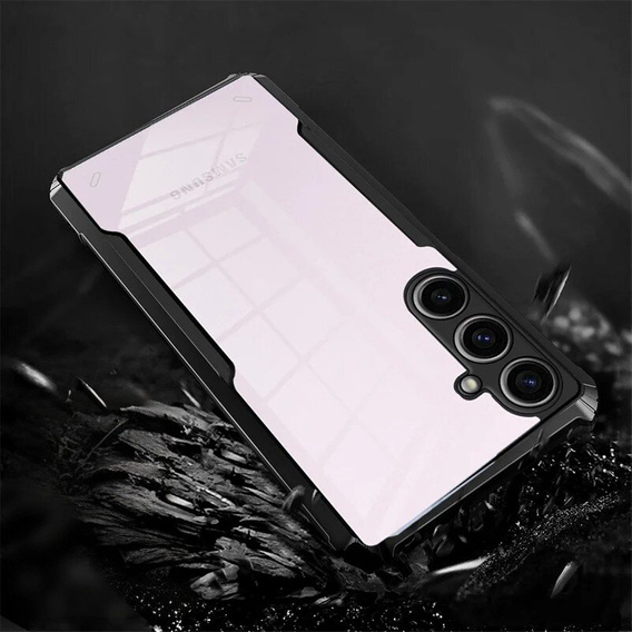 Puzdro pre Samsung Galaxy A56, AntiDrop Hybrid, čierne + tvrdené sklo 9H
