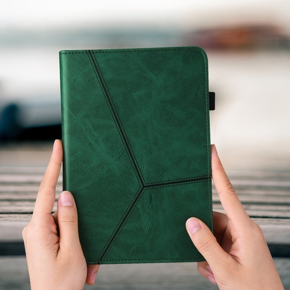 Puzdro pre Samsung Galaxy Tab A9+, Classic, s priestorom pre stylus, zelený