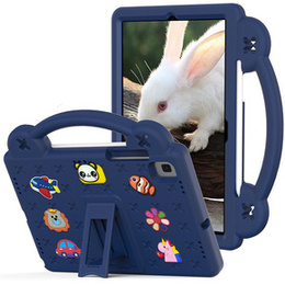 Detské puzdro pre Samsung Galaxy Tab S6 Lite 10.4 2020/2022 / Tab A7 2020 T500 / T505 / Tab S6 T860/T865, Cute Patterns, so stojanom, tmavomodré