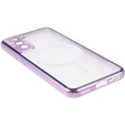 Magnetické puzdro Dual Glass MagSafe pre Samsung Galaxy S21, fialové