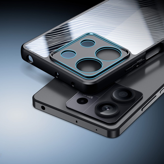 Puzdro DuxDucis pre Xiaomi Redmi Note 13 5G, Aimo case, transparentné / čierne