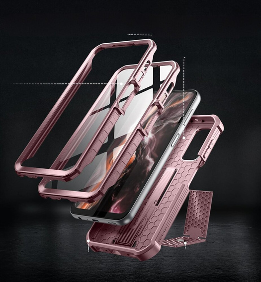 Obrnené puzdro pre Samsung Galaxy A25, Dexnor Full Body (Two Frames), ružové