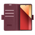 Puzdro pre Xiaomi Redmi Note 13 Pro 4G / Xiaomi Redmi Note 14S / Xiaomi Poco M6 Pro 4G, ERBORD Glossy Litchi, flipová peňaženka, červené