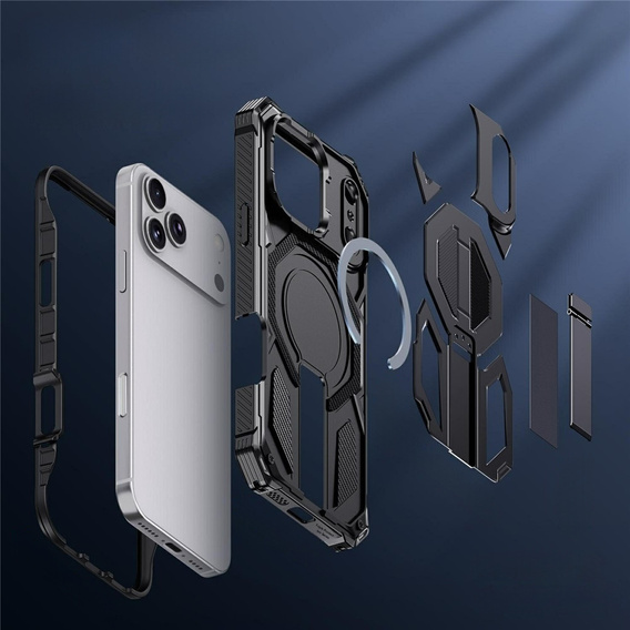 Ochranné puzdro kompatibilné s MagSafe so stojanom pre iPhone 17 Pro Max