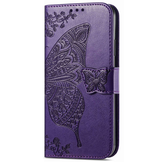 Klapkové puzdro pre Motorola Moto G32, Butterfly, fialové