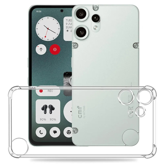 Obal na mobil pre CMF Nothing Phone 2 Pro, Dropproof, priehľadné