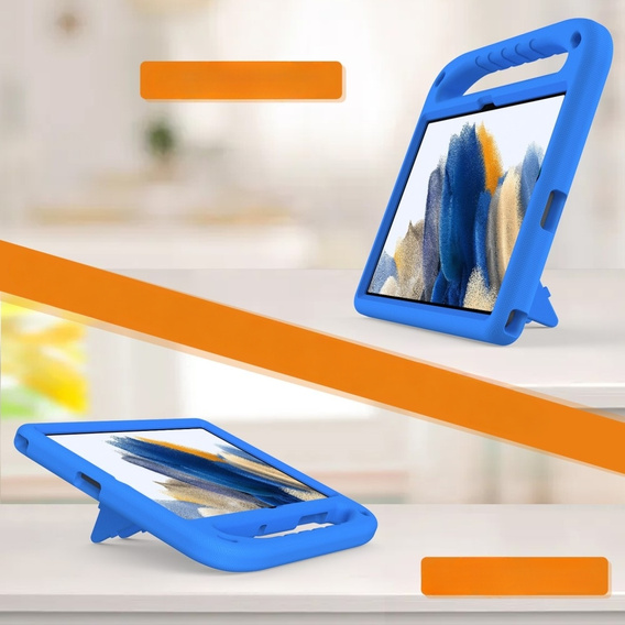Detské puzdro pre Samsung Galaxy Tab A9+, detské puzdro s rukoväťou, modré