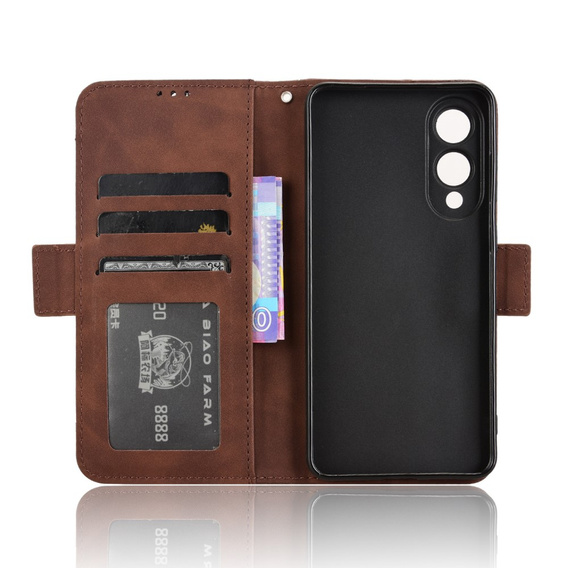 Klapkové puzdro pre Samsung Galaxy S25 Edge, Card Slot, hnedé