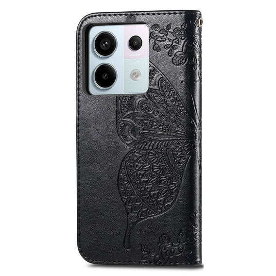 Klapkové puzdro pre Xiaomi Redmi Note 13 Pro 5G, Butterfly, čierne