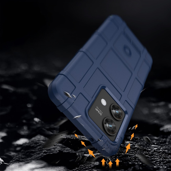 Obal na mobil pre Motorola Edge 40 Neo, Rugged Shield, modré