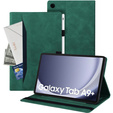 Puzdro pre Samsung Galaxy Tab A9+, Classic, s priestorom pre stylus, zelený