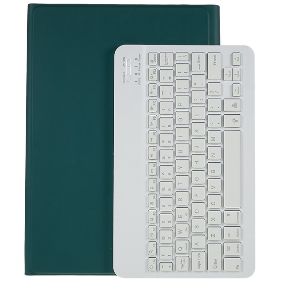 Puzdro + klávesnica Galaxy Tab S7+ Plus / S8+ Plus /S7 FE T730 T733, Pen Slot, zelený