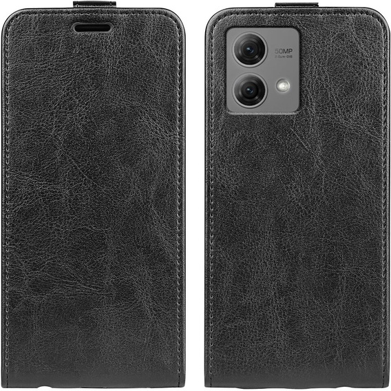 Klapkové puzdro pre Motorola Moto G84, Flip, čierne