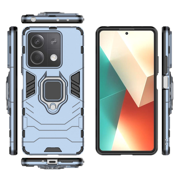 Obal na mobil pre Xiaomi Redmi Note 13 5G, Kickstand Ring, modré