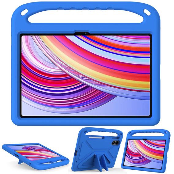 Detské puzdro pre Xiaomi Redmi Pad Pro / Xiaomi Poco Pad, s rukoväťou, modré