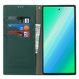 Kožené puzdro pre Samsung Galaxy S23 Plus, ERBORD Grain Leather, zelený