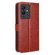 Klapkové puzdro pre Infinix Note 12 5G, Crazy Horse Wallet, hnedé