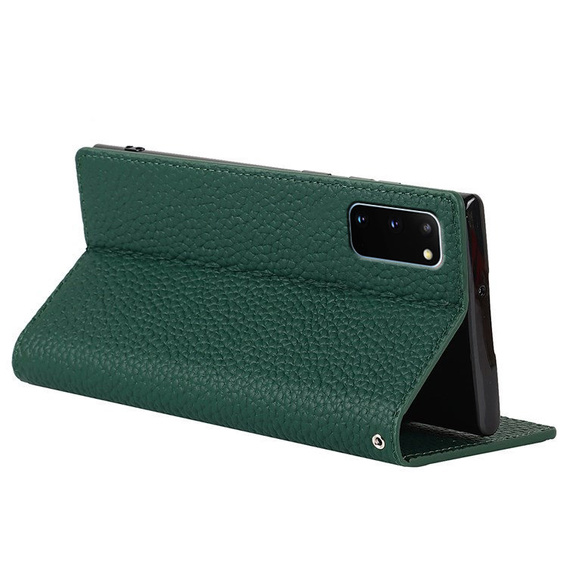 Kožené puzdro pre Samsung Galaxy S20, ERBORD Grain Leather, zelený