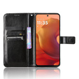 Klapkové puzdro pre Motorola Moto G15 / Motorola Moto G15 Power, Crazy Horse Wallet, čierne