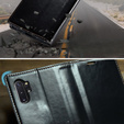 CASEME flipové puzdro pre Samsung Galaxy Note 10 Plus, Waxy Textured, čierne