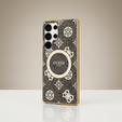 GUESS Magnetické puzdro IML Peony pre Samsung Galaxy S25 Ultra