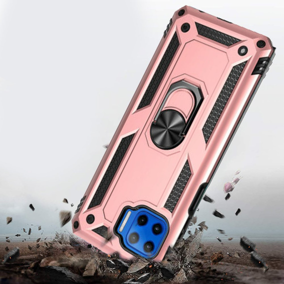 Pancierované obal na mobil pre Motorola Moto G 5G Plus, Nox Case Ring, ružové rose gold