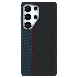 Puzdro pre Samsung S25 Ultra, Carbon Fiber MagSafe, čierna / modrá