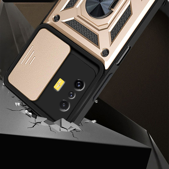 Obal na mobil pre Xiaomi Poco F4 GT, CamShield Slide, zlaté