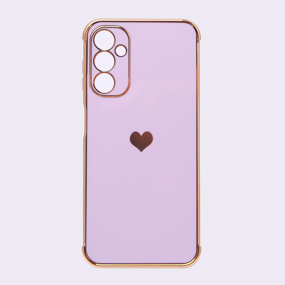 Obal na mobil pre Samsung Galaxy A14 4G/5G, Electro heart, fialové