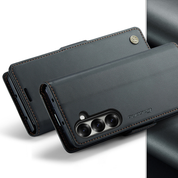 CASEME Litchi Wallet flipové puzdro pre Samsung Galaxy Z Fold7 5G