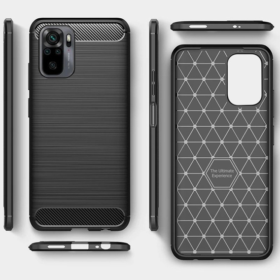 Obal na mobil pre Xiaomi Redmi Note 10 / 10S, Carbon, čierne